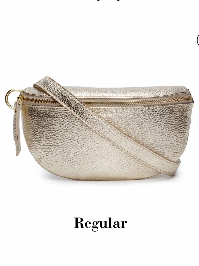 Like New! Elie Beaumont Regular Sling Bag Gold Metallic With 2 Extra Straps — image 2 of 8